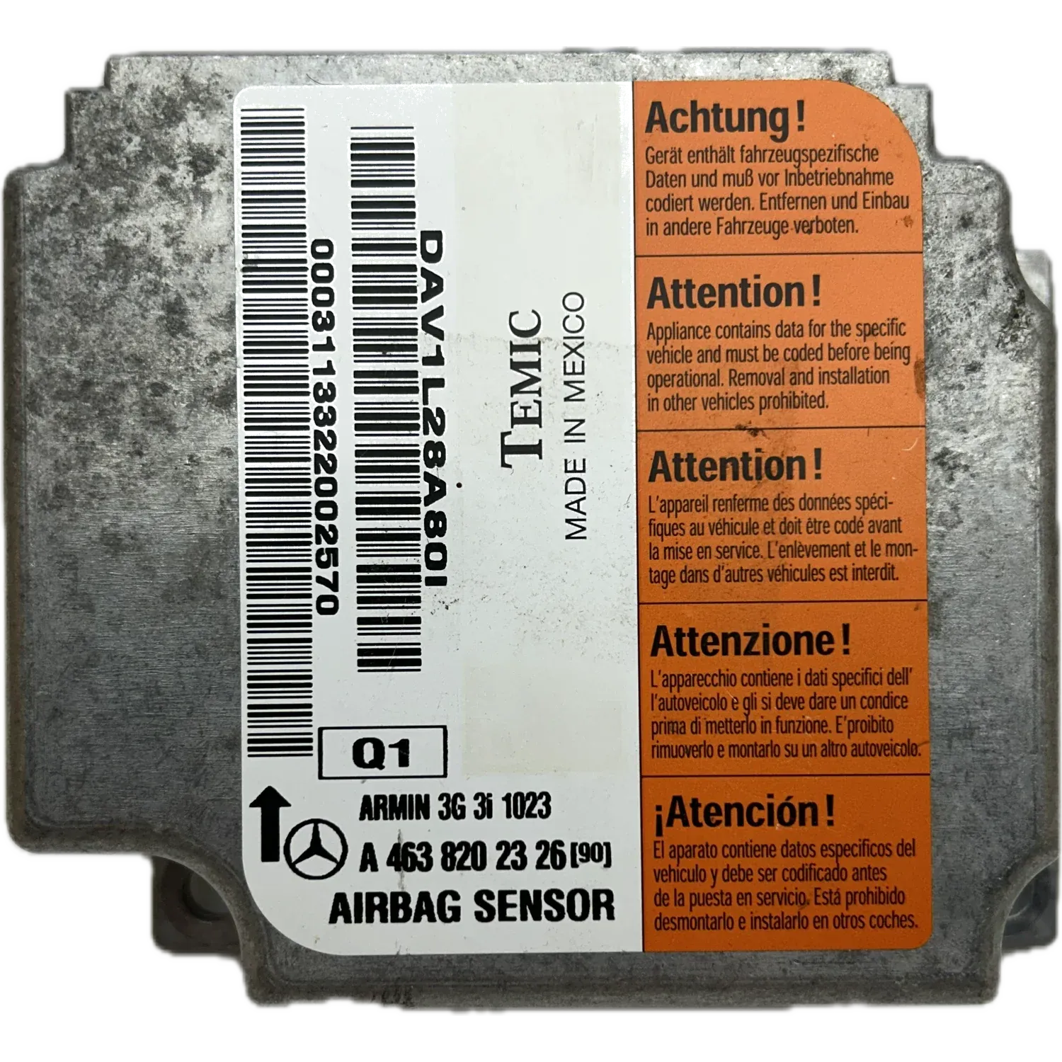Mercedes-Benz G-Class W463 airbag control unit repair