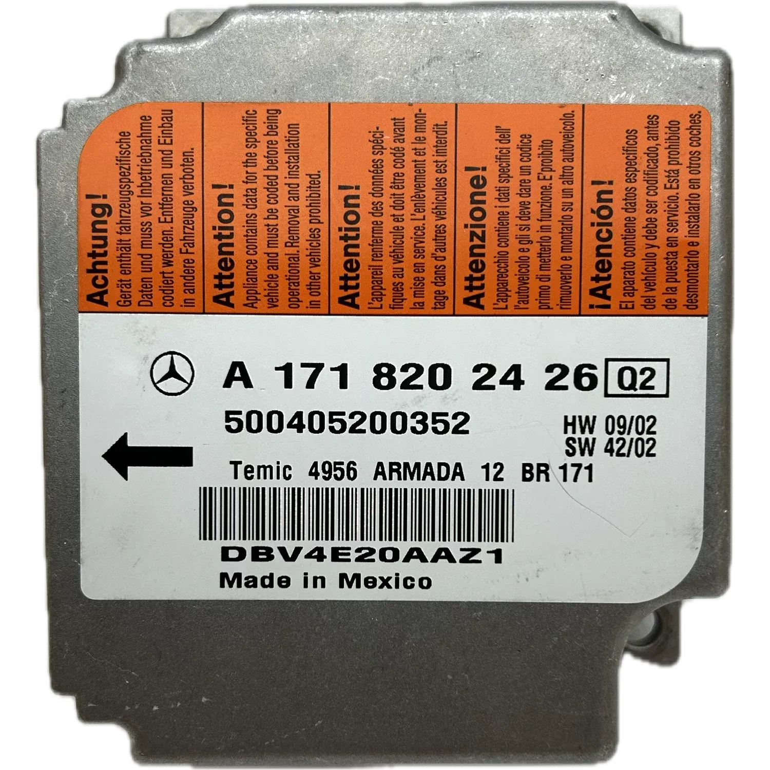Réparation du calculateur airbag Mercedes-Benz SLK R171