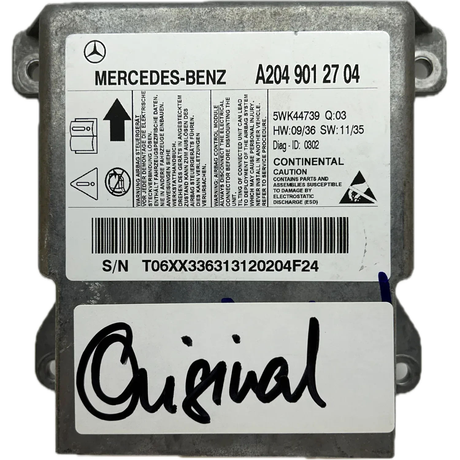 Réparation calculateur airbag Mercedes-Benz Classe C S204 Monospace