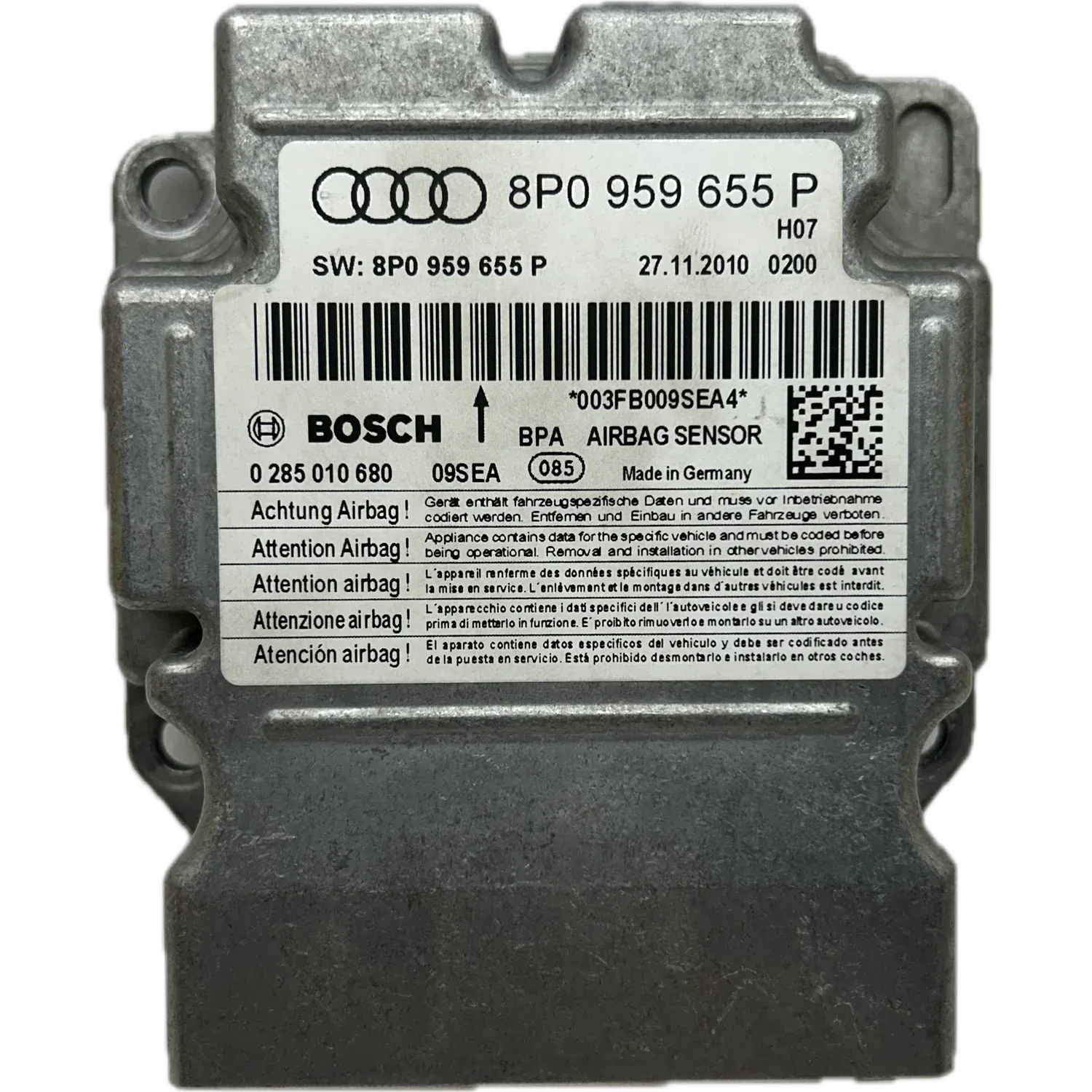 Réparation calculateur airbag Audi A3 8P