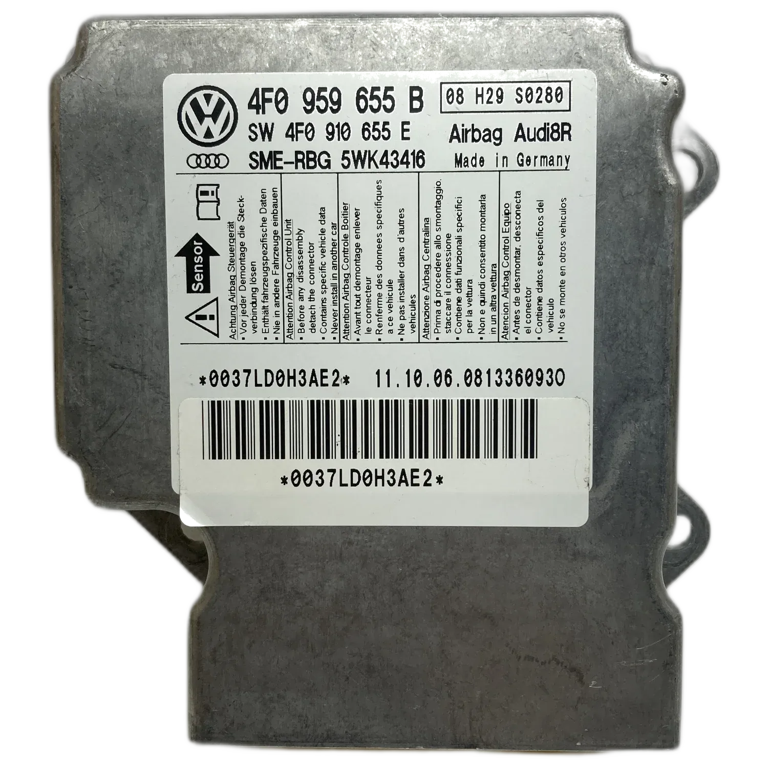 Réparation calculateur airbag Audi RS6 C6