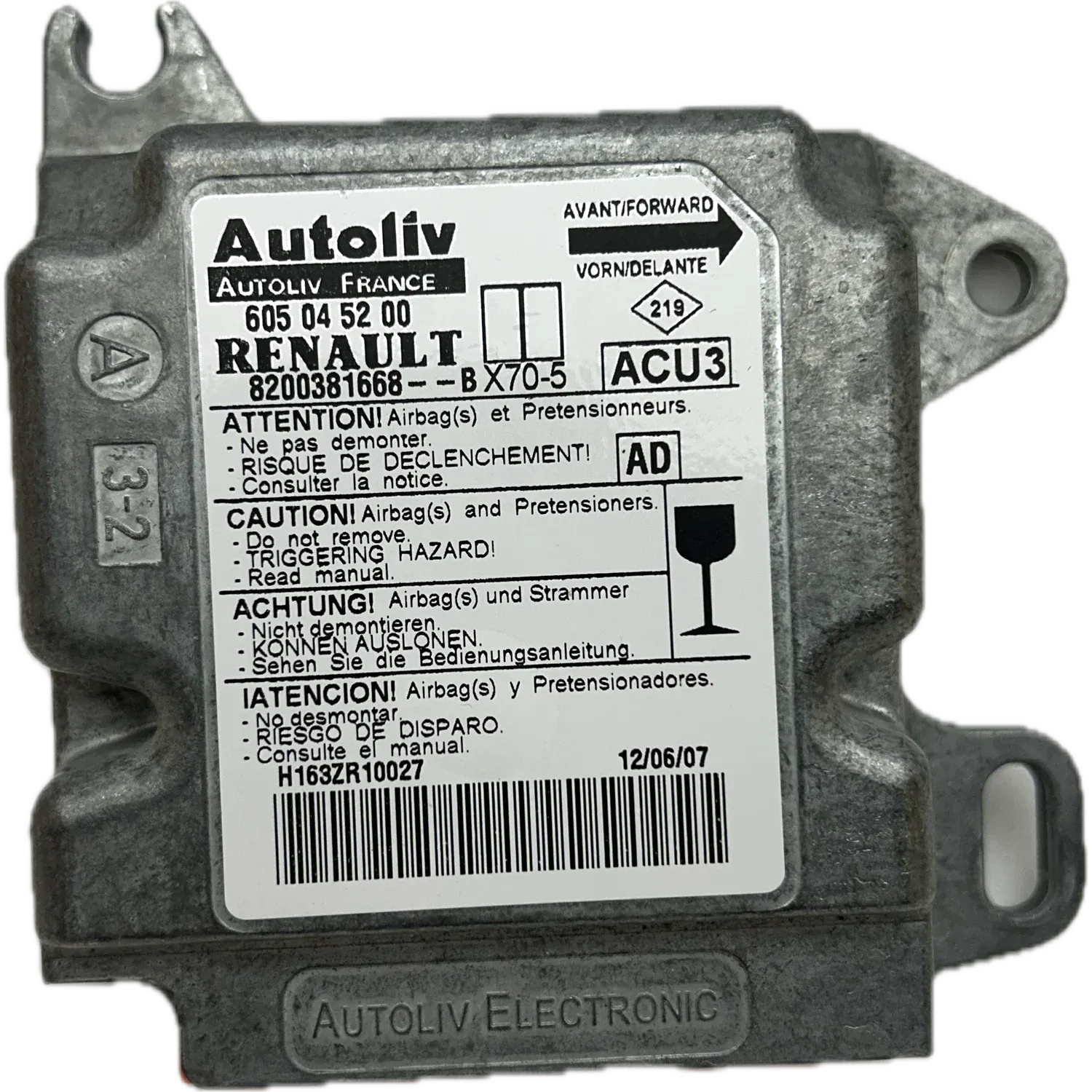 Réparation calculateur airbag Renault Master IV