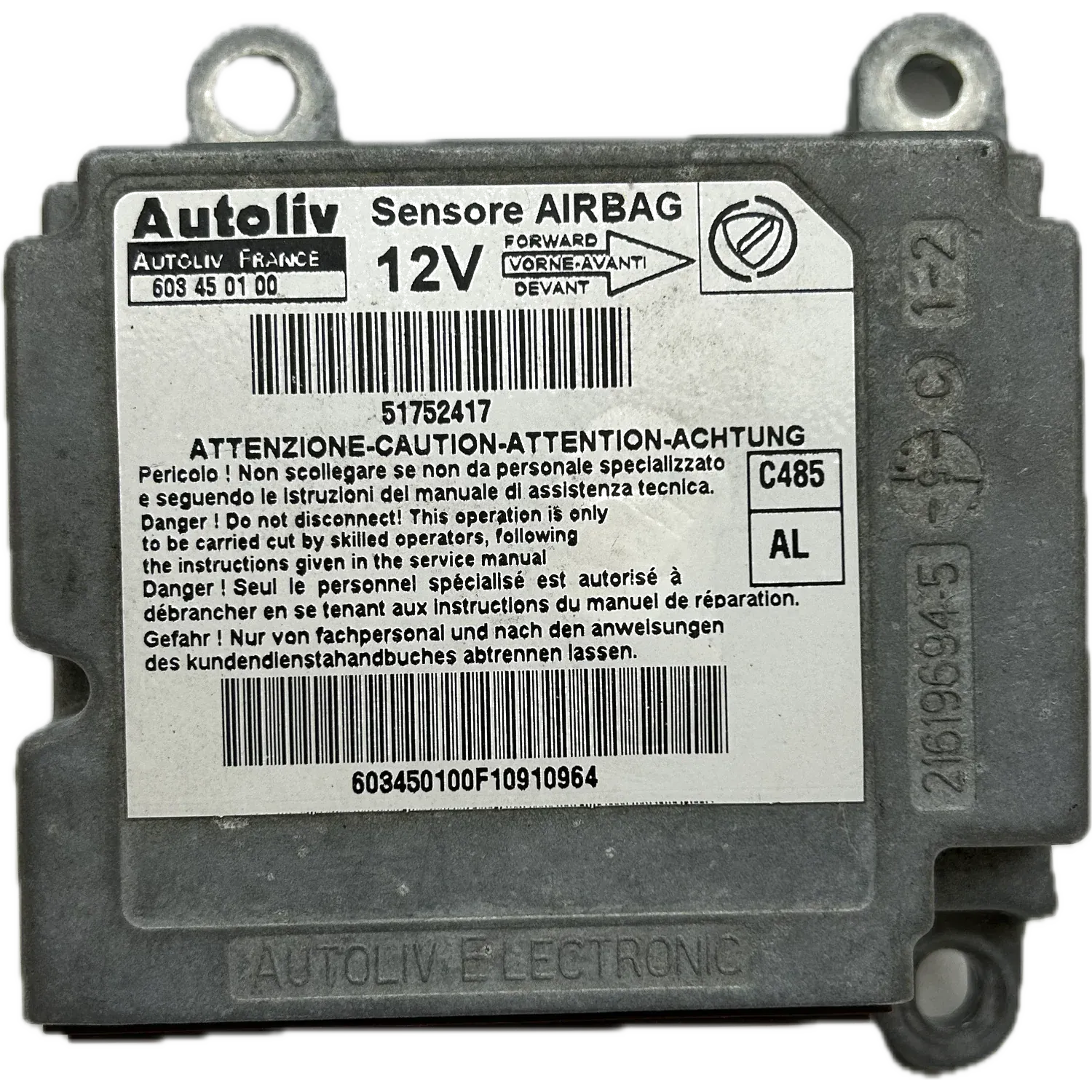 Réparation calculateur airbag Lancia Ypsilon 843
