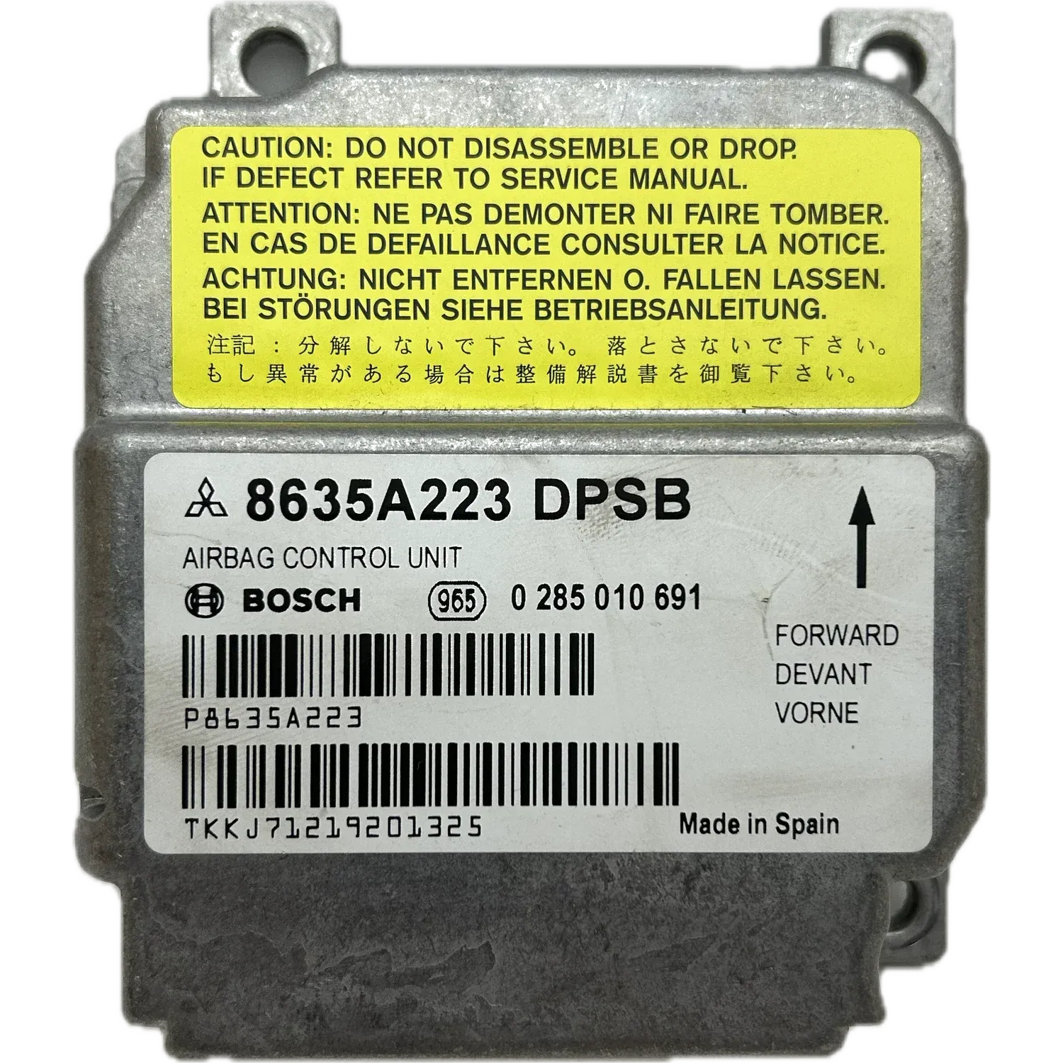 Réparation du calculateur airbag Mitsubishi Colt CZ