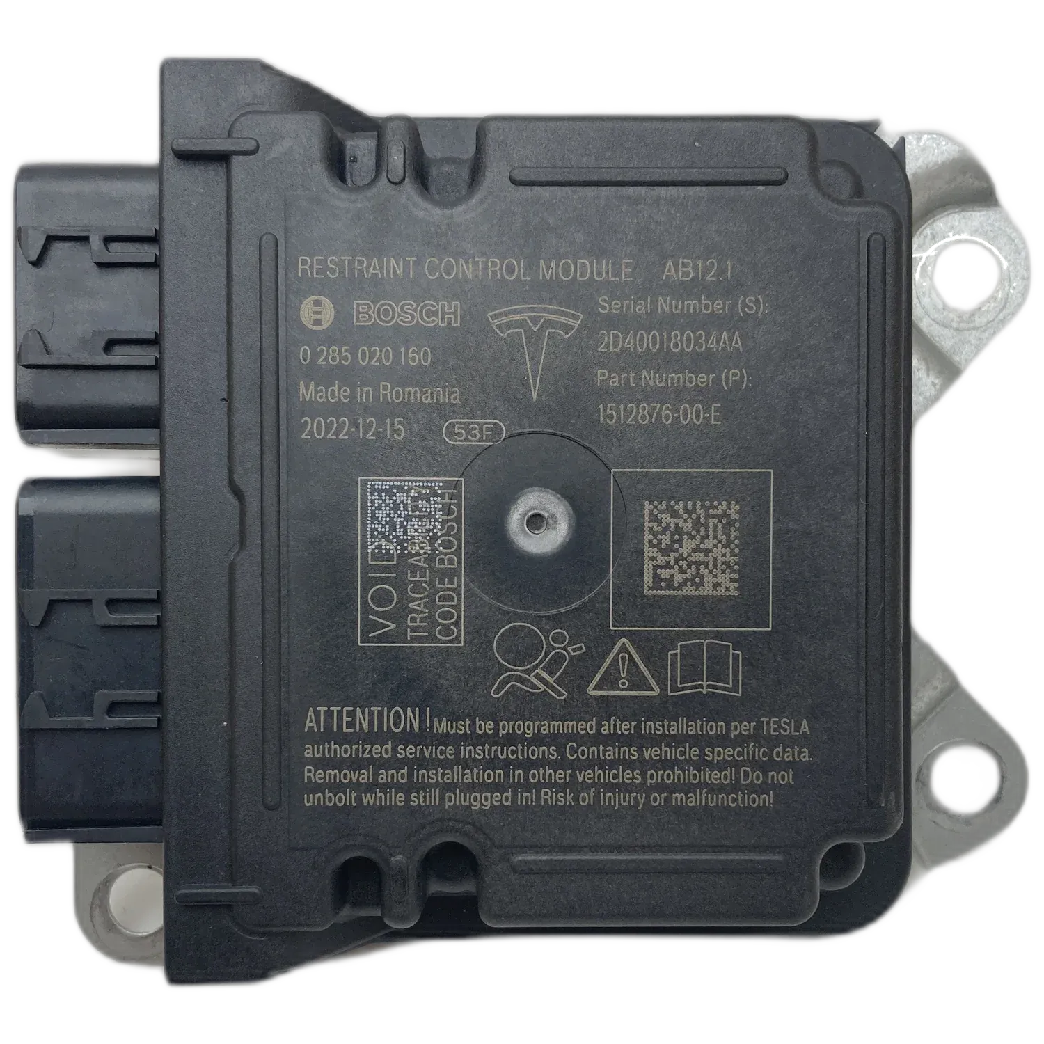 Réparation calculateur airbag Tesla Model Y